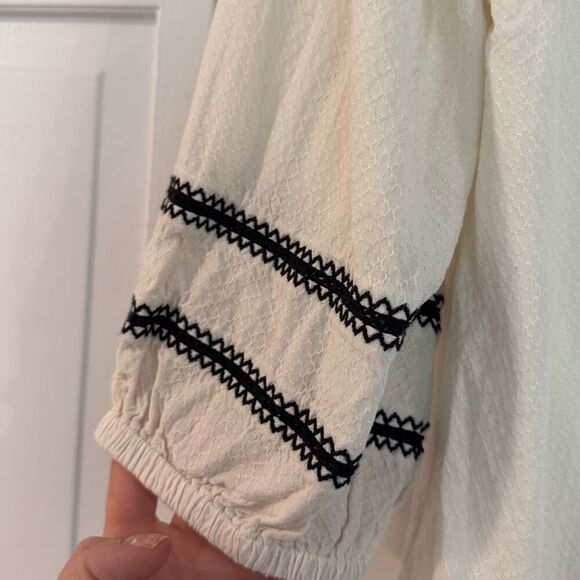 Matilda Jane Good Hart white embroidered peasant blouse small - Picture 6 of 10